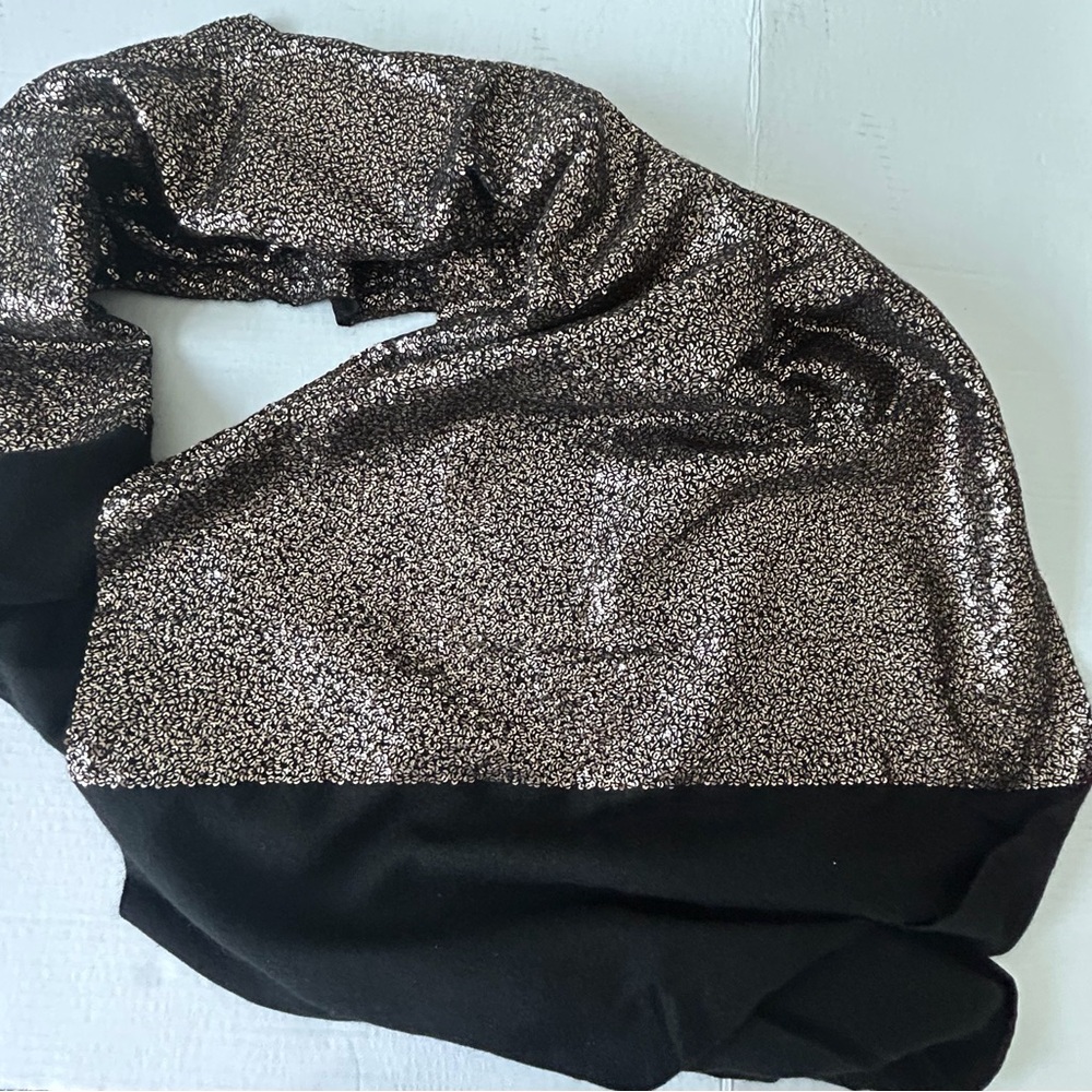 Bajra Long Cashmere Stole Scarf Mini Gold Paillette Sequins